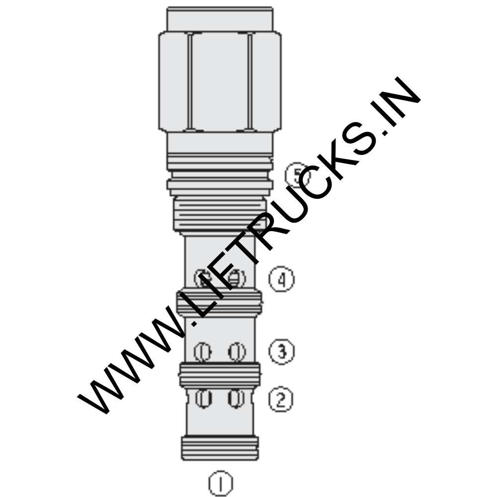 Lifting holding valve cartridge